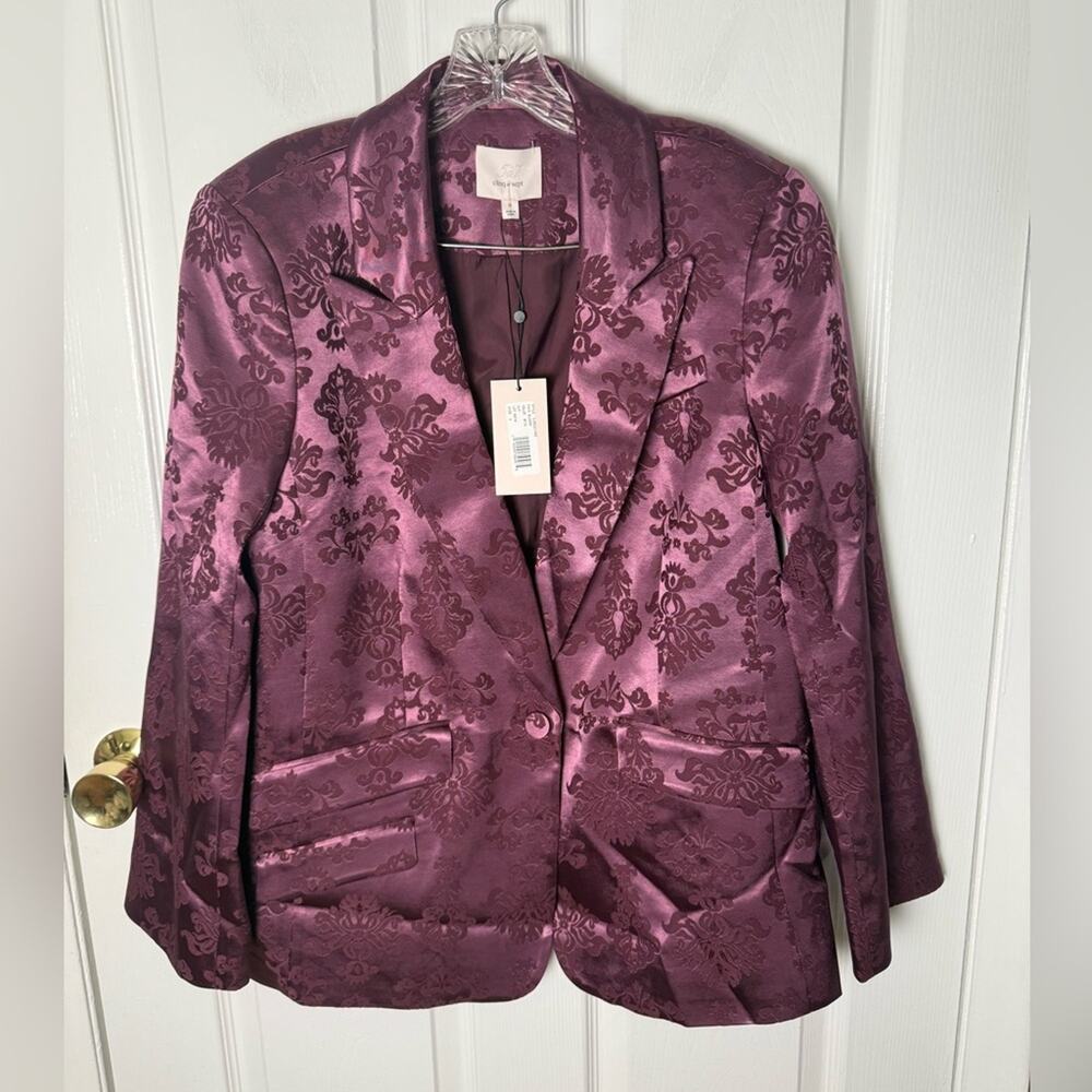cinq a sept Mauve Floral Jacquard Blazer - Picture 2 of 9